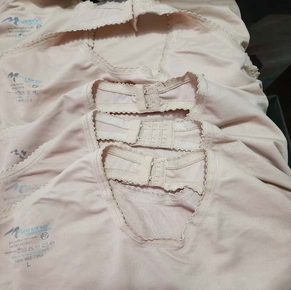 Bundle of 3 Marena Sz. L Post Op Surgical Recovery Bras 3 Nude - Picture 9 of 12